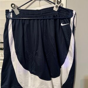 Nike Dark Blue and White Basketball Shorts